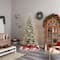 8.5ft. Pre-Lit Slim Flocked Nova Scotia Spruce Artificial Christmas Tree, Warm White LED Lights
